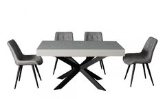 Комплект стол Хантер серый и стулья Купер серый