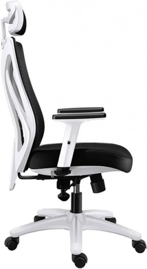 Кресло компьютерное поворотное S-401 серый/белый каркас