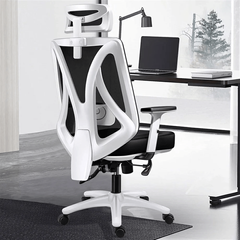 Крісло комп'ютерне поворотне S-401 сірий/білий каркас