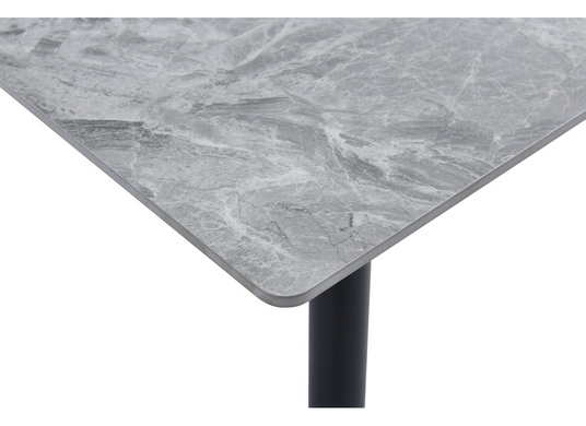 Обеденный керамический стол TM-100 калакатта грей + черный