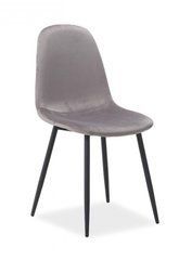Стілець Fox Velvet Серый / Чорний