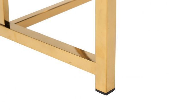 Кофейный стол CL-2 прозрачный + золото 55x55