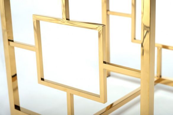 Кофейный стол CL-2 прозрачный + золото 55x55