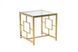 Кофейный стол CL-2 прозрачный + золото 55x55